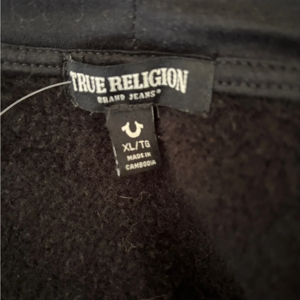 True Religion LOGO TAPE TRIM ZIP HOODIE XL